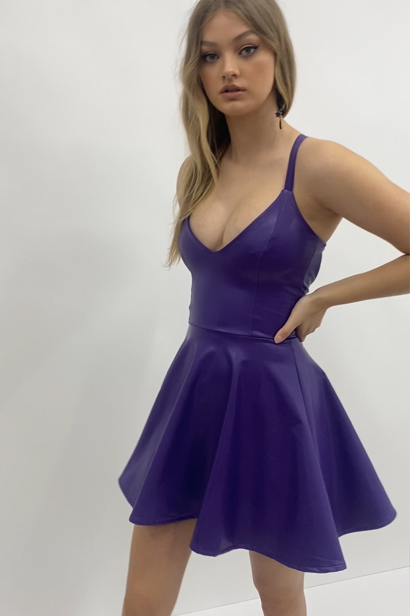 Dark Magic Purple Mini Dress - Limited